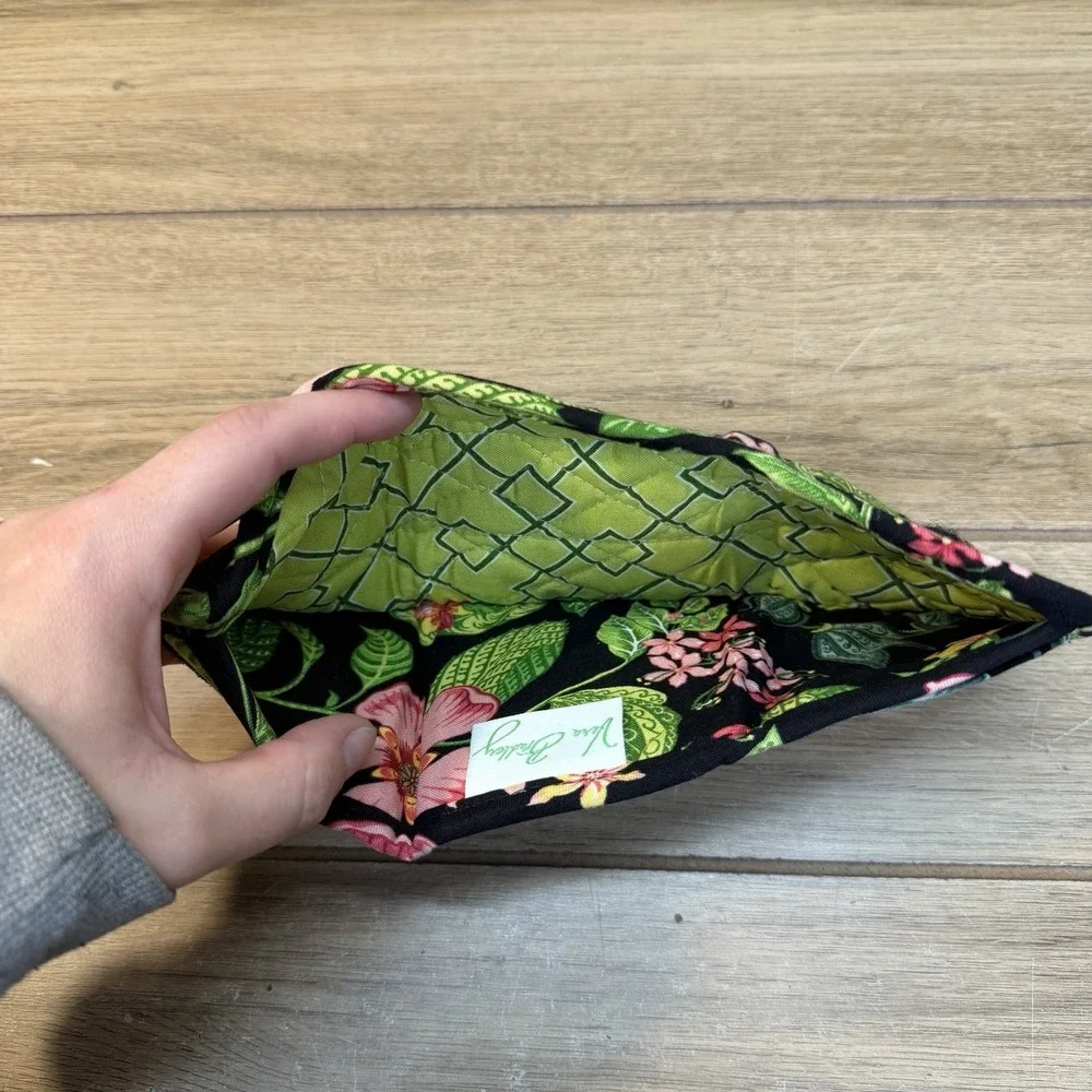 Vera Bradley Trifold Wallet Botanica Floral Quilted Cotton Retired Pink Green
